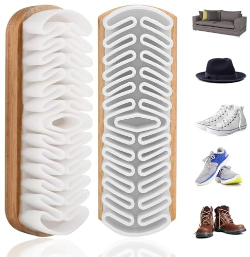 Teouuas Gomma per Camoscio, Set da Spazzola Scarpe, Kit Pulizia Scamosciate Multifunzionale, Pulizia Scarpe Scamosciate, per Pulizias e Cura di Pelli Scamosciates o Nabuk
