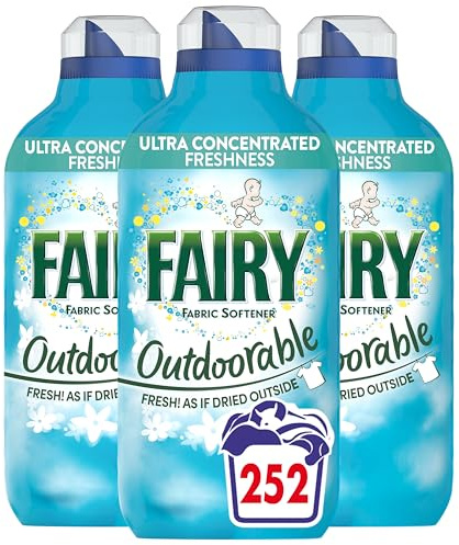 Fairy Outdoorable Fabric Conditioner, 84 Washes, Ultra Concentrated Formula For Sensitive Skin, Dermatologically Tested (Pack of 3)