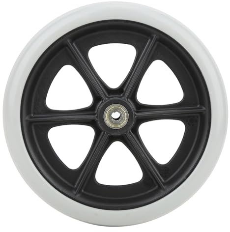 Jeffergarden Wheelchair Front Wheels, Rubber Material, Anti Slip Non Slip Replacement, 8 Inch Diameter, Ideal for Disabled and Healthcare Vehicles