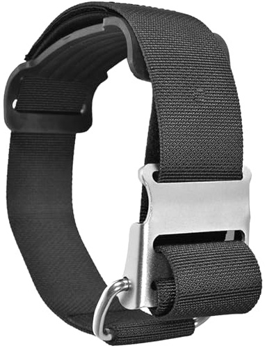 Qaonsciug Cinghia resistente con fibbie in acciaio a sgancio rapido Cinghia resistente all'acqua salata per fissaggio sicuro cilindro subacqueo cintura di sicurezza per bottiglia subacquea