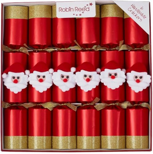 Robin Reed Christmas Handmade Luxury English Festive Party Favors Table Decorations - 6 x 12 inch - Jolly Santa (Contains Party Crowns, Jokes, Quiz and Piccadilly Gifts) 6613