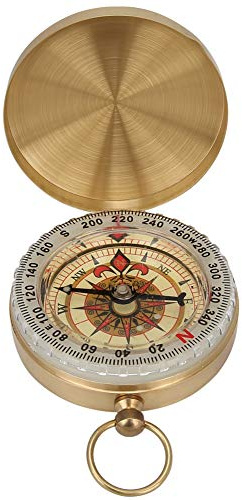 FICKUR I MÄSSING FICKUR LIMINOUS FLIP KOMPASS FÖR UTOMHUS BERGKLÄRNING KONTORSDEKORERING