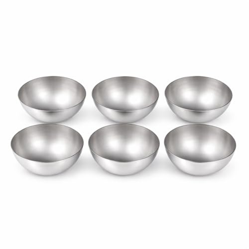Gebrüder Lomprich Edelstahl Halbkugeln 6 Stück Durchmesser 13cm