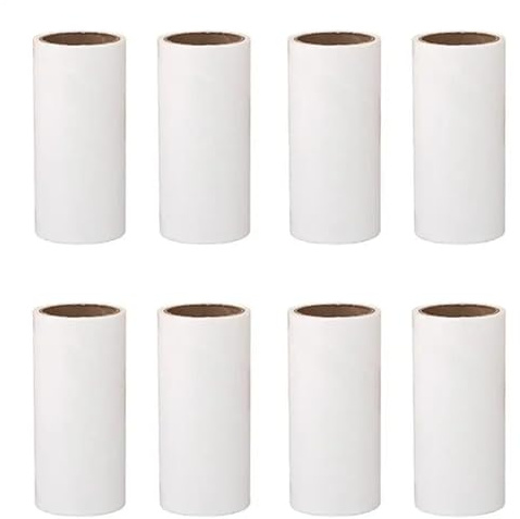 USOHJZ 8 Stück tragbare Haustierhaare, klebrige Rollen, Staubentferner, Haare, Fusselrollen, Kleidungsentferner(10CM)