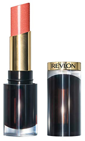 Revlon Super Lustrous Glass Shine Lipstick, Lippenstift mit brillanter Farbe, cremige und feuchtigkeitsspendende Formel mit Hyaluronsäure, Aloe und Rosenquarz, 019 Dewy Peach, 3.1 ml