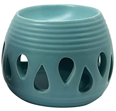 pajoma Lampada profumata in ceramica Simple, Profumatore Ambienti, colore blu pastello, altezza 8 cm