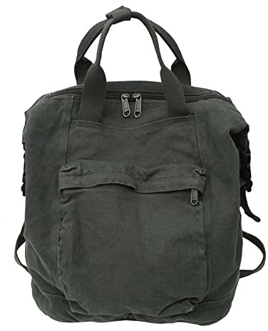 TUPIRIYN Mochila de lona para mujer, bolso Hobo, bolsa de viaje al aire libre, mochila casual para hombre, unisex, Verde, L, Ocio