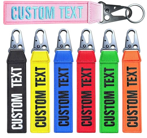 Etiquetas de equipaje personalizadas, etiquetas de equipaje con nombre bordado personalizado, etiquetas de equipaje de viaje con lazo de acero inoxidable para maletas, mochilas de viaje, llavero