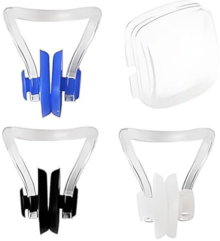 GILWUMO Set di 3 Pinzette Nasali in Silicone per Nuotare – Unisex per Adulti & Bambini, Pinzette Nasali Subacquee Morbide per Principianti, Allenamento & Nuoto Professionale (Nero, Bianco, Blu)