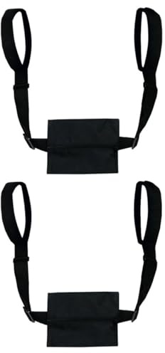 ifundom 2 Stück Yogamattengurt aus 600d Oxford Stoff, Schwarz | Sport und Picknick, Sicherer Halt für Matte, Tragbar und Strapazierfähig im Alltag