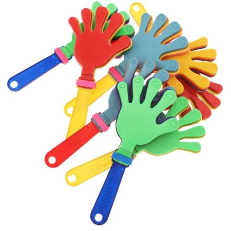 FONDOTIN Aplaudidores De Mano Plásticos Pequeños 8 Piezas Coloridos Generadores De Ruido Animación Infantil Fiestas Cumpleaños Eventos Deportivos