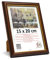 3-B BARI RUSTIC Marco de Foto - marrón oscuro/oro - 15x20 cm marco para fotos de madera exótica con cristal acrílico