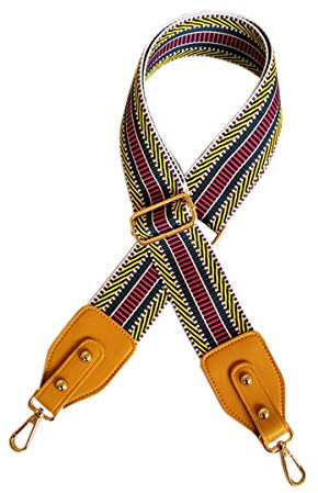ACVIP Breiter Schultergurt Längenverstellbarer Tragegurt Schulterriemen für Damen Handtaschen Schultertaschen(Gelb&Gelb)