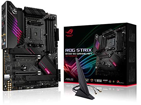 ASUS ROG Strix AMD AM4 ATX Motherboard - WiFi 6, 2.5Gb LAN, 16 Power Stages, Bundled Hyper M.2 Gen 4 Card, Addressable RGB