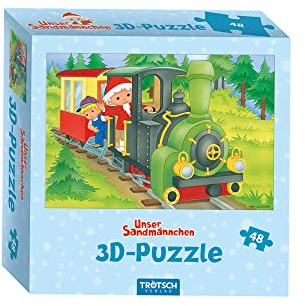 Trötsch Unser Sandmännchen 3D Puzzle Eisenbahn: Puzzlespaß 3D Puzzle