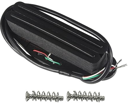FLEOR Hot Rail Keramik Single Coil Sized Humbucker Pickup 12~13K steg Tonabnehmer für ST E-Gitarre, Voll Schwarz