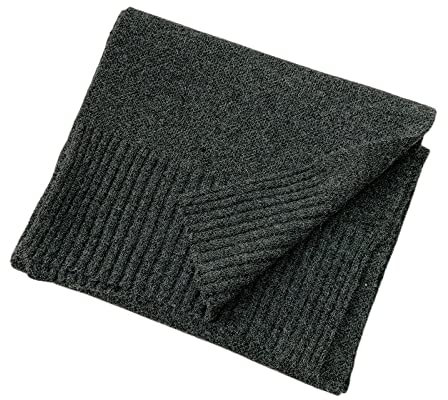 HGJH Schal,Winterschals Stricken Dunkelgrau Weicher Warmer Schal Dicke Decke Einfarbiger Modeschal Langer Großer Winterschal Trendige Stola-Schals Für Frauen Mädchen