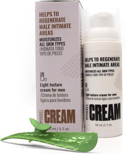 MYHIXEL – Intimkräm för Män | Daglig Återfuktning och Vård för Intimområdet | Med Aloe Vera, Hyaluronsyra och Snigelsekret | Kräm mot Klåda och Torrhet – 50 ml