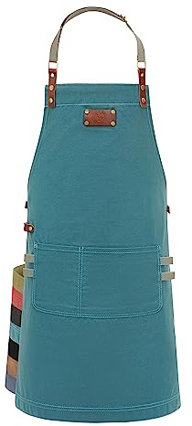 Ess-Nische® Kochschürze Grillschürze für Männer und Frauen - Küchenschürze für Herren - Ideal als Geschenk für Männer, Oma oder Opa - Denim Schürze Damen extra lang - viele Farben