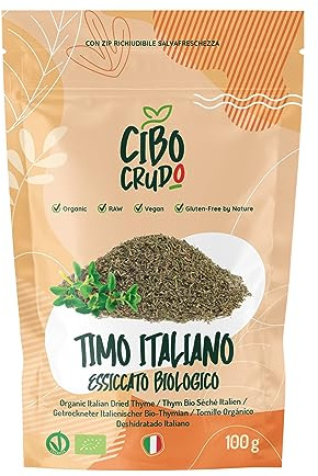Tomillo Seco Ecológico - 100g. Hojas Secas Para Te de Tomillo o Infusion de Tomillo. Thymus Vulgaris Secado al Sol. Infusiones de Tomillo.