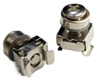 TUMALO 50 Uds. M5 M6 Tuerca enjaulada con Tornillo de Corona Tuercas cautivas Tuerca de Montaje en Bastidor de Servidor Acero niquelado (Color : M6x17 Screw and Nut)