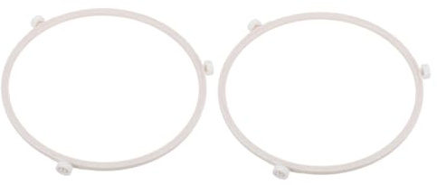PRETYZOOM 2pcs Microwave Oven Round Rotating Rack Tray Support Plastic Wear-Resistant 18.9cm Multi-Function