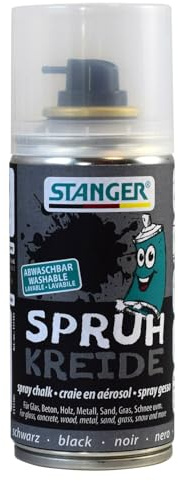 CREATIV DISCOUNT NEU Sprühkreide abwaschbar, 150ml, Schwarz