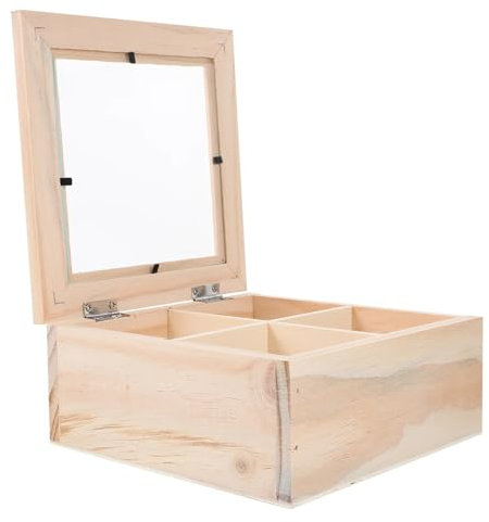 WSQHAO Soporte De Bolsitas De Té Caja de Almacenamiento de bolsitas de té con Ventana Transparente, minicaja de café for organizadores
