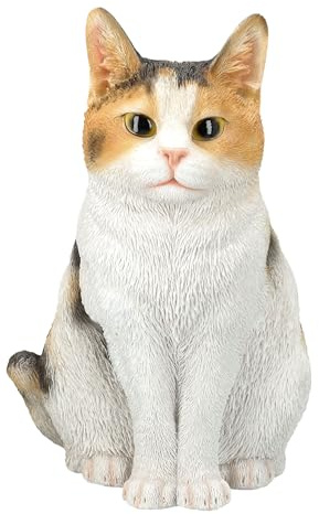 Figuren Shop GmbH Gartenfigur Katze – Mehrfarbiger Kater von HotAnt, 29 cm Höhe, wetterfest & handbemalt