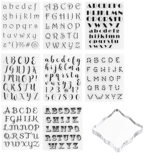 9 Stück Kuchen Stempel Werkzeug Alphabet Fondant Cookie Keksformen Backen Werkzeuge mit Rückplatte