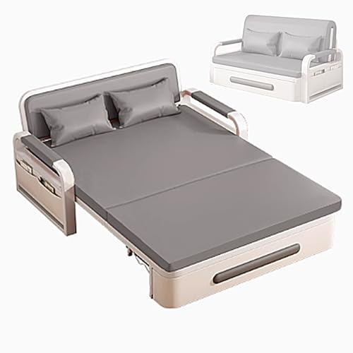 Sleeper Schlafsofa mit Stauraum, 2-in-1 umwandelbarer Sofasessel, faltbares Design, Massivholzrahmen für Zuhause und Büro