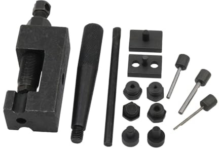 NADCFN Bloque Volant Moteur Outil de rivetage pour disjoncteur de chaîne de Moto, Coupe-chaîne à 6 Broches, riveteuse, poignée de Presse pour vélo 415/420/428/520/525/530/630 Arrache Volant