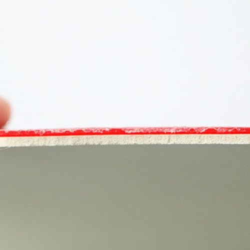 Volakebeing Cubierta de esponja de goma para tenis de mesa, grosor máximo de pegamento inverso, control duro de 15 velocidades, 14, negro/rojo, para raqueta de ping pong (rojo)