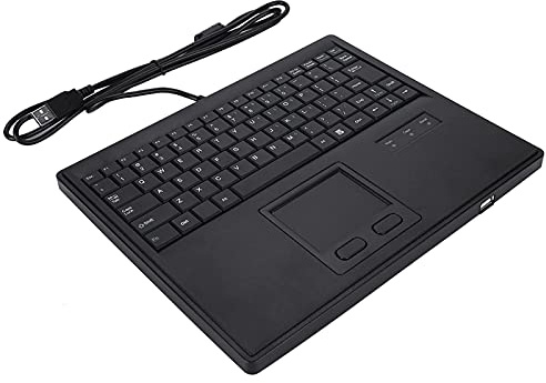 Yctze Clavier Filaire de 10 Pouces avec pavé Tactile | Conception en Pied de Ciseaux, 84 Touches de Fonction Complètes, Saisie Confortable, Compatible avec, Mac, et Unix, Longueur de Câble de 1,5