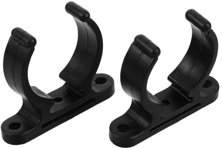 TINEASUR 2pcs Plastic Shelf Link Clips Port Pipe Clamp Black Nylon Secure Fastening Versatile Marine Clips for Boats for Boat and Marine Use