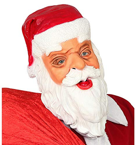 NET TOYS Weihnachtsmann-Maske | Ganzkopfmaske | Originelles Männer-Kostüm-Zubehör Nikolaus | Passend gekleidet für Weihnachten & Weihnachtsmarkt