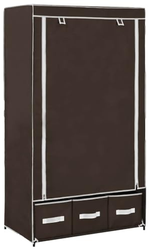 vidaXL Kleiderschrank Braun 87 x 49 x 159 cm Stoff