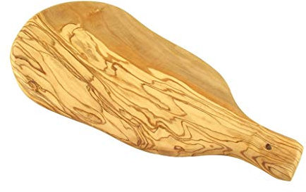 D.O.M.® Servierbrett Schneidebrett mit Griff 34 cm aus Olivenholz Inkl. Lasergravur