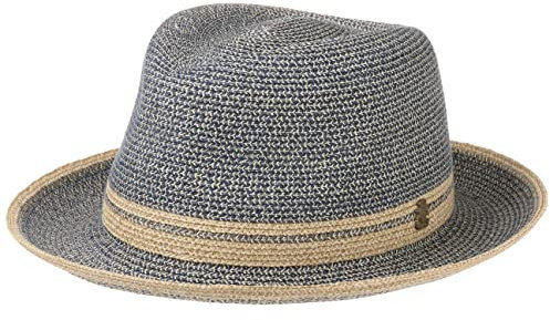 Mayser Fabrice Zechbauer Hut mit UV-Schutz Leinenhut Hanfhut Sonnenhut Sommerhut Damen/Herren - Made in The EU Sommer Frühling-Sommer - S (55-56 cm) blau