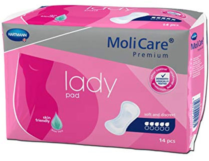 Molicare Premium lady pad, Inkontinenz-Einlage für Frauen bei Blasenschwäche, Aloe Vera, 5 Tropfen, 84 Stück - Vorteilspackung