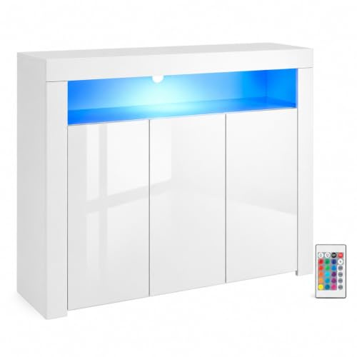 MMT Furniture Designs Buffet en Bois d'ingénierie Blanc 116 x 35 x 93 cm