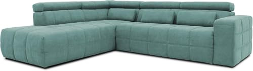 DOMO. collection Ecksofa Brandon, Sofa mit Rückenfunktion in L-Form, Polsterecke, Eckgarnitur Ottomane links 275 x 228 x 98 cm (BxTxH), mint