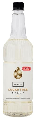 SIMPLY Sugar Free Syrup (1 Litre) | Low Calorie, Vegan & Nut Free Flavoured Syrup for Coffee, Cocktails & Baking