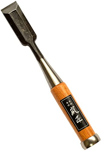 RANSHOU Japansk mejsel 24 mm 1 tum Oire Nomi, trämejsel av hög kvalitet för träbearbetning, japanskt rött ekhandtag, tillverkat i Japan