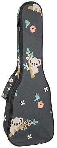 Ukulele väska söta klättringsgrenar koala ukulele fodral för Sopran Tenor konsert 23 tum 10 mm tjock mjuk vadderad justerbara remmar spelväska