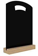 ALLBoards Lavagnetta per gesso bifacciale con presa alta per Menu Tavolo – set 4 pezzi