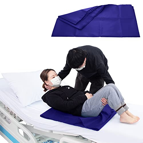LOSCHEN Tubular Slide Sheet for Patient Transfer, Sliding Draw Sheets to Assist Moving Elderly for Cars, Vehicles, Wheelchairs, Bed Transfers Hospitals & Home Care (28x28(72x72cm), Navy Blue)