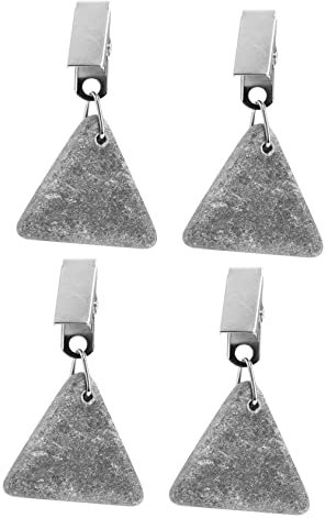 Hoement 4stücke Tischdeckenanhänger Aus Marmor Und Einfache Tischdeckengewichte Als Tischrockklammern Tischdeckenhalter Für Outdoor-abdeckungen Mit Metallklammern