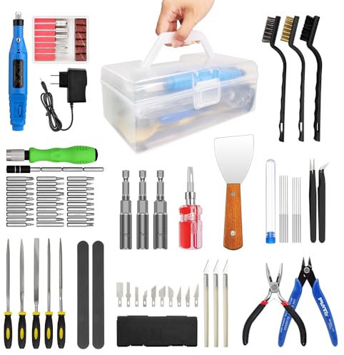 Mintion Profi 3D Drucker Werkzeug Kit mit Elektrischer Poliermaschine 88tlg | Universell für alle FDM 3D Drucker, Perfekt Reinigen & Entgraten, Langlebig