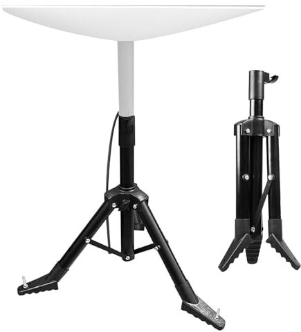 Treppiede per Antenna Parabolica, Albero Dell'antenna Treppiede Porta Antenna Satellitare Treppiede per Supporto Antenna Satellitare Treppiede per Balcone da Campeggio, Nero